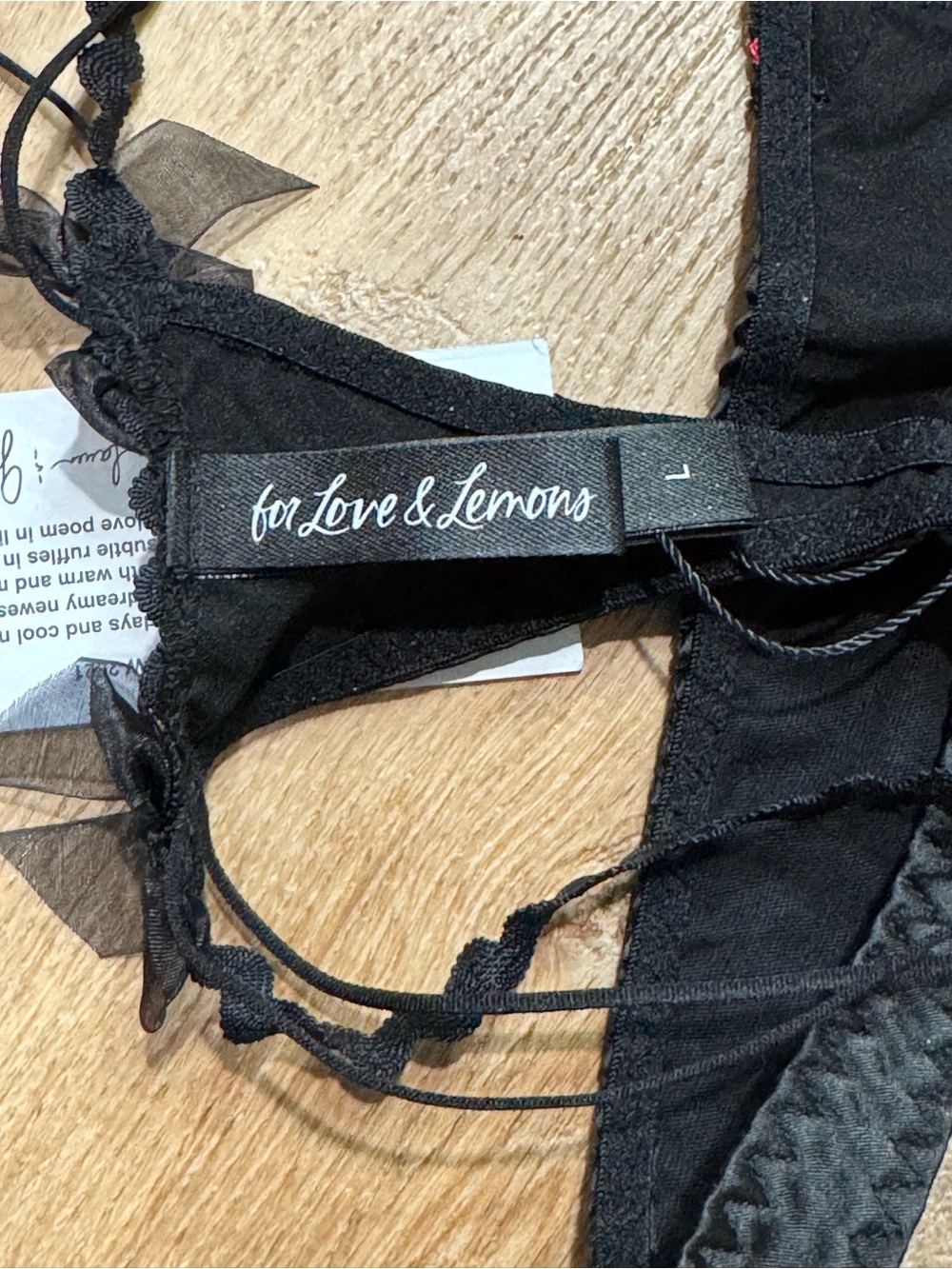 NEW For Love & Lemons Delicate Floral Lace Thong Size L Set of 3 - Picture 4 of 11